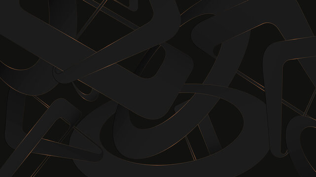 Abstract black background with geometric shapes