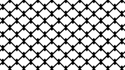 Black seamless geometric pattern with shapes as a background