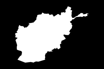 afghanistan map with highlighted