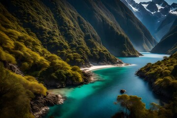 Breathtaking nature photos capturing the world's beauty, a collection of diverse landscapes, from snow-capped mountains to tropical beaches