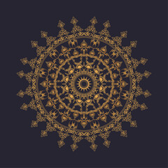 Creative luxury decorative mandala background, Abstract gold luxury pattern background.