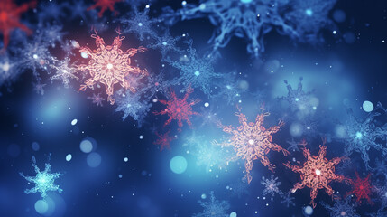 Naklejka na ściany i meble Abstract snowflake background