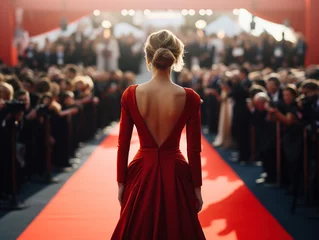 Foto op Aluminium Woman in evening gown on red carpet © Lina