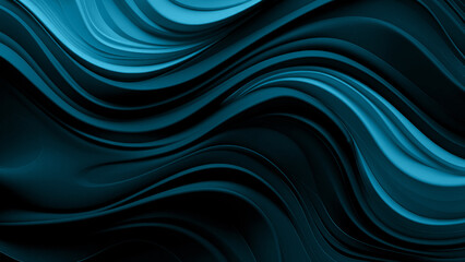 Fototapeta premium Modern fluid in layers, abstract blue design as waves and curves pattern background texture