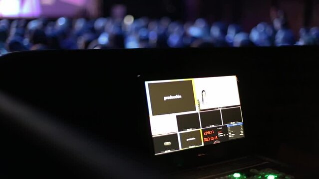 monitor en estudio de televisi&oacute;n