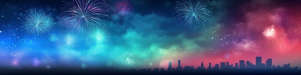 new years eve web banner background wallpaper neon night sky display