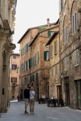 street scene from an Italian town in summer
