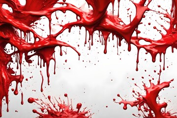 red paint splash - obrazy, fototapety, plakaty