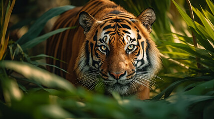 Fototapeta premium macro fotografia tigre poderoso 