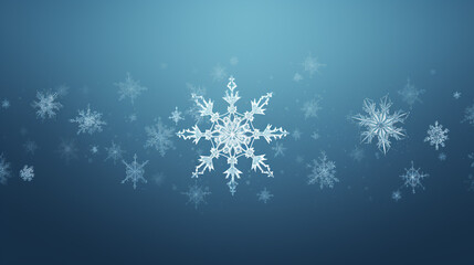 Naklejka na ściany i meble Minimal snowflake background