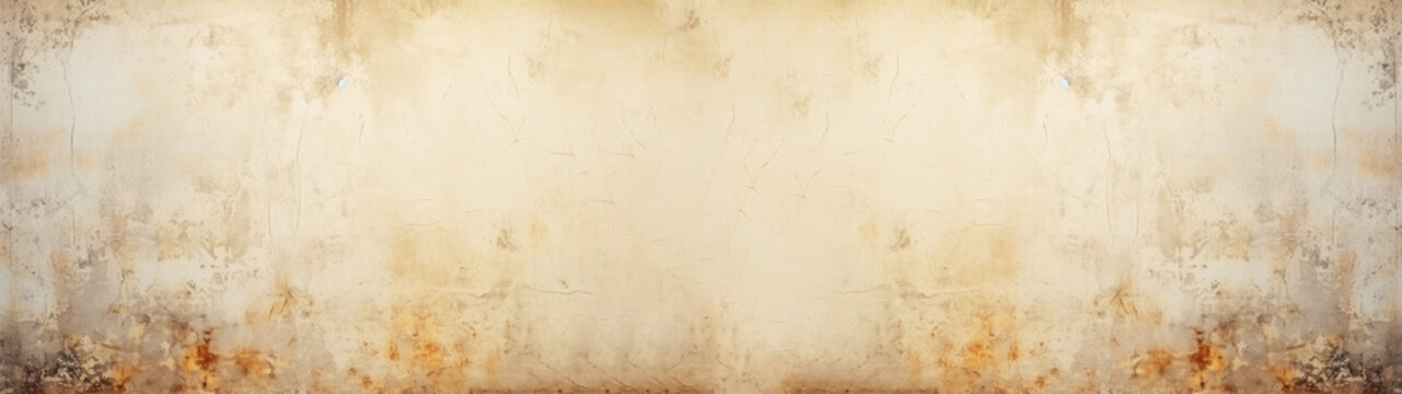 Closeup of old golden and creme concrete wall texture with little shining effects and retro style with rough surface, background banner