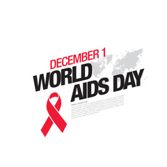 world aids day poster layout design, vector illustration