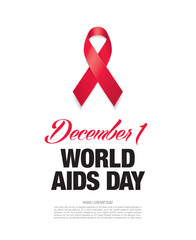 world aids day poster layout design, vector illustration
