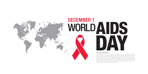 world aids day poster layout design, vector illustration