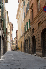 Fototapeta na wymiar classic beige stone streets in an Italian town