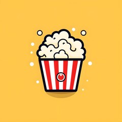 Cute and Simple Popcorn Logo Design