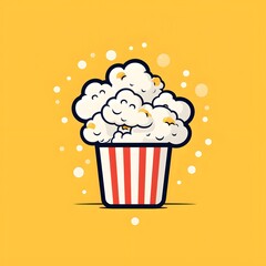 Cute and Simple Popcorn Logo Design