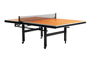 Vacant ping pong table isolated on transparent background, Generative Ai