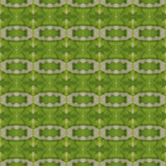 Shibori pattern. Ikat textile. Tie dye print. Green seamless stencil. Moroccan tile. Folk geometric...