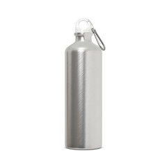 An image of Aluminium Bottle with Carabiner isolated on a white background