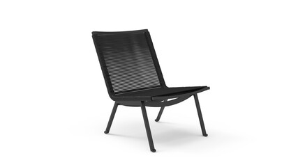 black modern amrcahir isolated on white background. Furniture collection