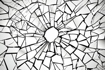 Obraz premium Broken glass texture background. Fragility and violence concept, cracked glass object on dark background, smashed glass texture, shards of broken glass