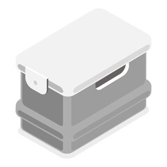 3D Isometric Flat Vector Set of Portable Refrigerators, Cooler Boxes. Item 6