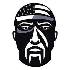 black and white mask