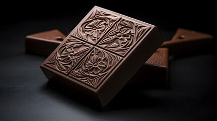 Beautiful tasty chocolate bar illustration