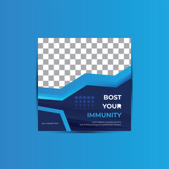 Healthcare or medical social media post template design.