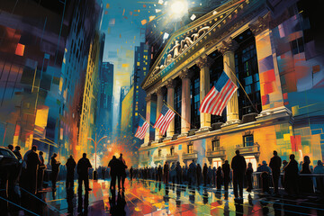 New York Stock Exchange - NYSE - obrazy, fototapety, plakaty