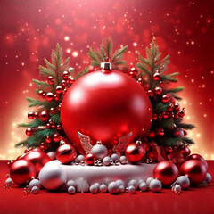 red christmas balls