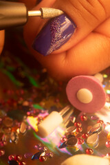 Nail salon closeup photo