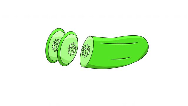animated video of the cucumber slice icon