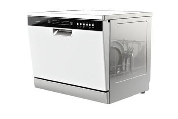A Freestanding Dishwasher's Elegance isolated on transparent background, Generative Ai