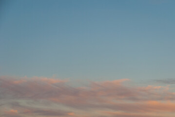 Evening sky with pink clouds.Beautiful background.