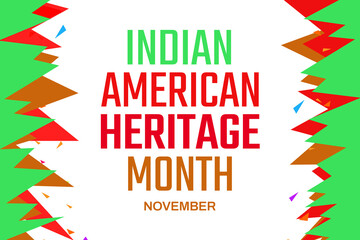 Indian American Heritage Month Background in traditional border design style. Native American heritage month wallpaper
