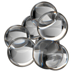 Isolated Colorless Organic Glass Organic Fresh Refraction and Reflection Object Elegant Modern 3D Rendering Abstract Background