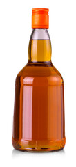 Whiskey bottle isolated on the white background with clipping path