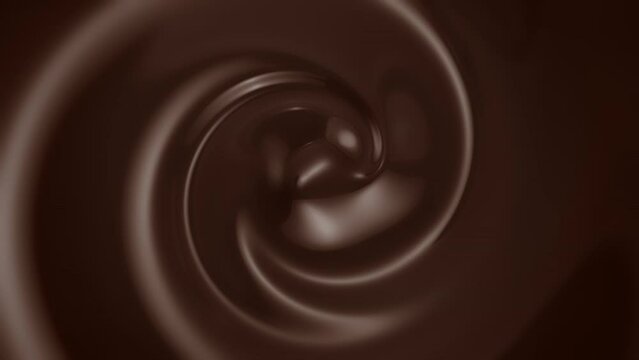 Super Slow Motion Shot of Swirling Melted Chocolate at 1000fps.
