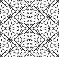Seamless geometric pattern Based on japanese woodwork craft style kumiko zaiku. 