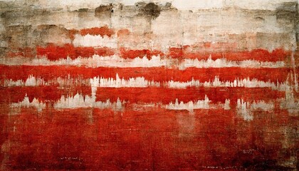 Generative AI, Red watercolor abstract painted background. Ink red street graffiti art on a textured paper vintage background, washes and brush strokes.	
