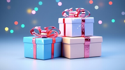 Obraz premium christmas boxes