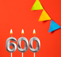 Number of followers or likes - Candle number 600