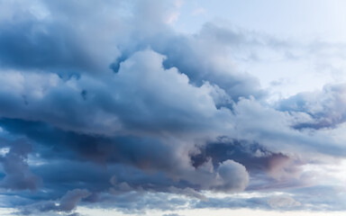 Obraz premium Blue sky with clouds background.