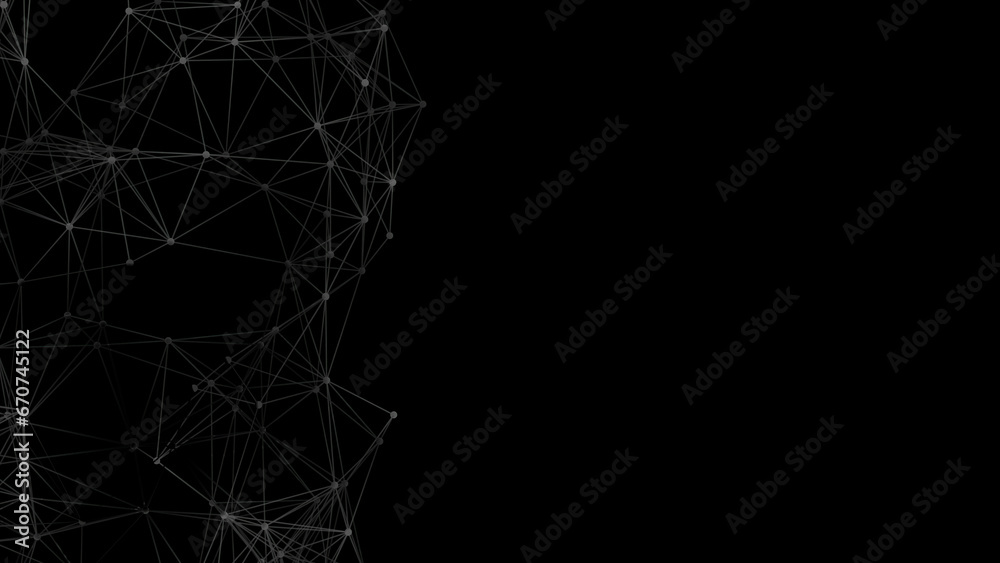 Poster Abstract geometric background. Plexus mesh backdrop illustration.