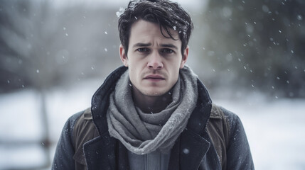 portrait of a person, sad