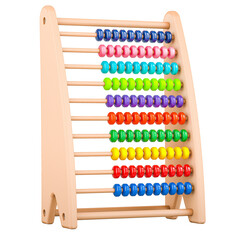 Toy Abacus, 3D rendering isolated on transparent background