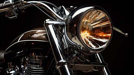 In the spotlight: the elegance and opulence of a high-end bike's radiant headlights