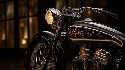 In the world of elegance and prestige, focus on the captivating lights of a luxury bike